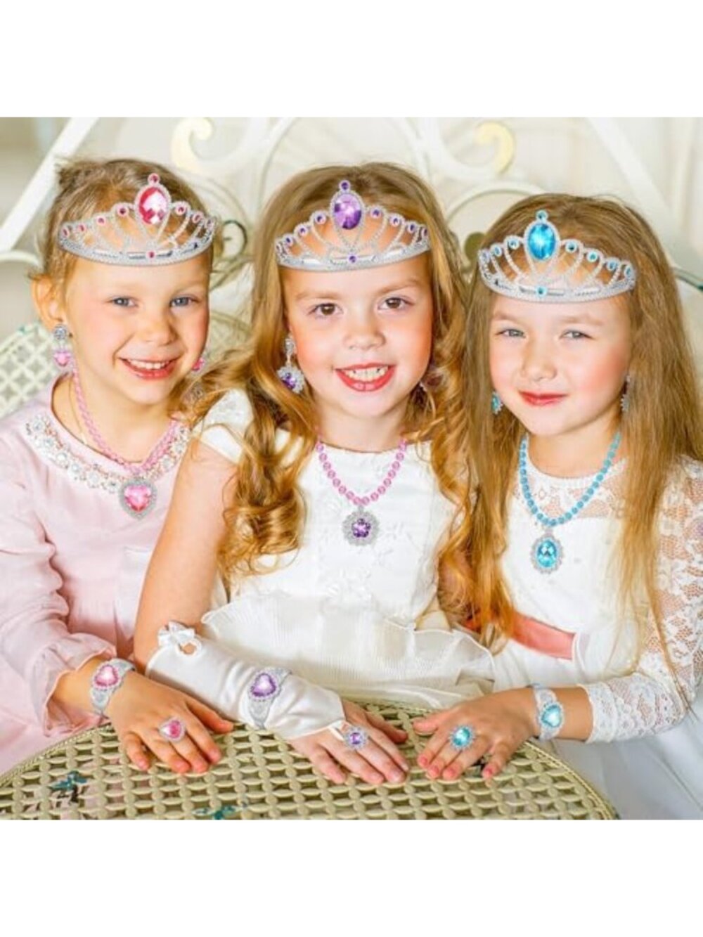 Girls' Princess Dress Up & Jewelry Set - Pretend Play Costume, Birthday Gift 3 - Picture 7 of 7